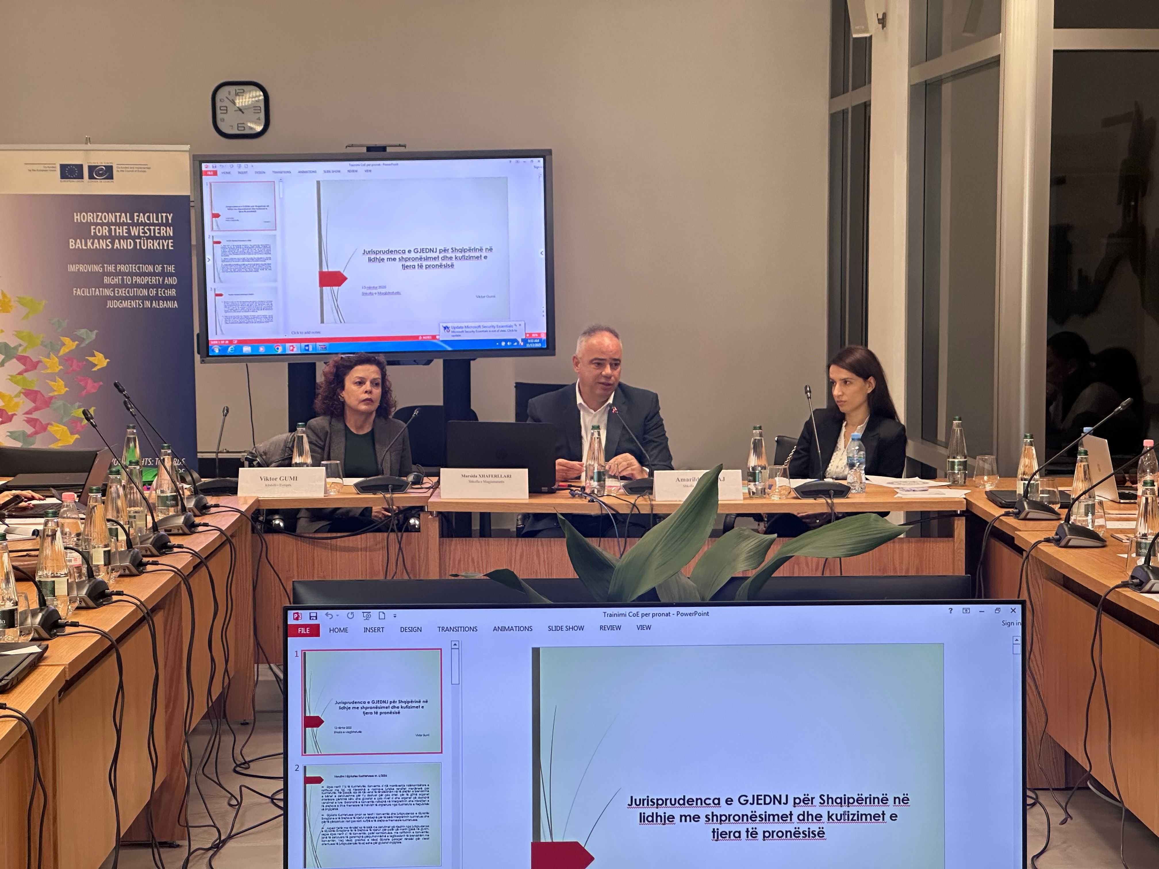 13 nëntor 2025 - AKTIVITET TRAJNUES: “E drejta e pronës. Juridiksioni gjyqësor në zgjidhjen e mosmarrëveshjeve në këtë fushë. Jurisprudenca e GJEDNJ-së”